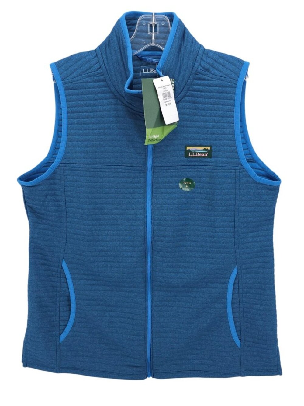 NWT LL BEAN Airlight Vest Blue Heather Women's Size PETITE MEDIUM